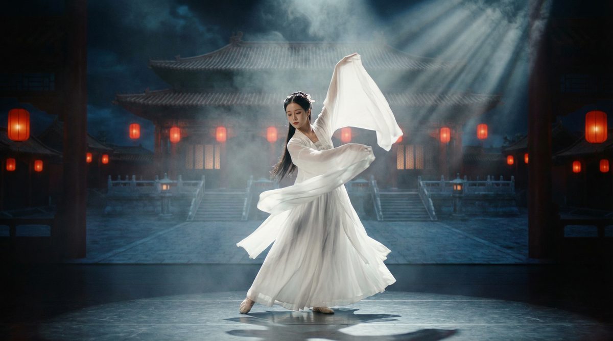 e站古典舞蹈视频《月下飞天》